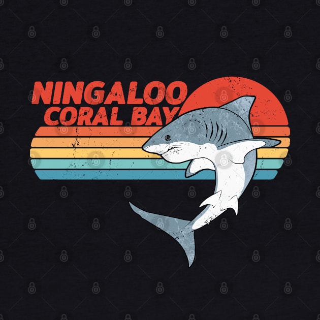 Ningaloo Coral Great White Shark by NicGrayTees